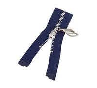 NIYADO Cerniera, cerniera di nylon chiusa 2 pz 3# Cerniere metalliche chiuse/aperte con denti in argento for la riparazione di vestiti(Navy Blue,OpenEnd70cm)