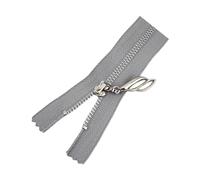 NIYADO Cerniera, cerniera di nylon chiusa 2 pz 3# Cerniere metalliche chiuse/aperte con denti in argento for la riparazione di vestiti(Grey,ClosedEnd15cm)