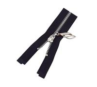 NIYADO Cerniera, cerniera di nylon chiusa 2 pz 3# Cerniere metalliche chiuse/aperte con denti in argento for la riparazione di vestiti(Black,ClosedEnd15cm)
