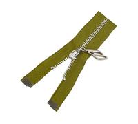 NIYADO Cerniera, cerniera di nylon chiusa 2 pz 3# Cerniere metalliche chiuse/aperte con denti in argento for la riparazione di vestiti(Armygreen,ClosedEnd18cm)
