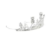 NIYANGLE 1 Pezzo Coroncina Barocca per Ragazze Tiara Nuziale Accessorio Compleanno per Sposa Design