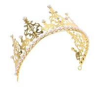 NIYANGLE 1 Pz diadema per delicato copricapo a Copricapo da sposa della sposa per la sposa Materiale in lega di zircone diamante sciolto Golden