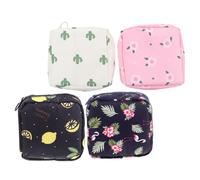 NIYANGLE 1 Set Borsa Porta Assorbenti Femminile Sacchetti Per Mestruazioni Porta Lipstick E Monete Borsa Viaggio Portatile Resistente Design Elegante Con Motivi Colorati Flamingo 4 Pezzi