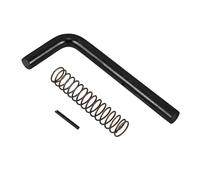 NIYANGLE 1 Set Chiusura a Molla della Porta del Rimorchio Accessori per Rimorchi Serratura della Porta Caricata a Molla Perno di Chiusura a Molla Accessorio per Rimorchio Metallo Black