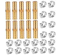 NIYANGLE 1 Set Connettore Per Tubo Flessibile A Vite Senza Fine 3/8 Portagomma Per Raccordo Raccordo Accoppiatore Morsetti Per Connettori Morsetti Da 1/2 Pollice In
