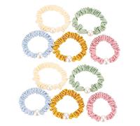 NIYANGLE 10 Pezzi di multicolore Accessori anelli per sportivi elastici scrunchies corde per da jogging fasce di elastici Tessuto in poliestere