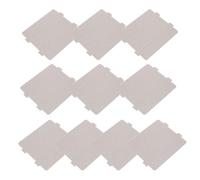 NIYANGLE 10 Pezzi Foglio di Mica per Microonde, Piastra Isolante Termica Resistente al Calore, Copertura Guida D’onda Tagliabile per Sostituzione Accessori Forno a Microonde