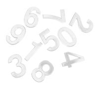 NIYANGLE 10 Pezzi Numeri Civici 3d Autoadesivi per Cassetta Postale in Resina Abs Argento, Resistenti All'acqua e Agli Agenti Atmosferici, per Appartamenti e Targhe Indirizzo Strada