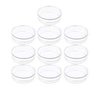 NIYANGLE 10 Pezzi Piastra di Petri in Plastica con Coperchio Trasparente, Multipurpose e Pratica per Coltura Cellulare e Tessuti, per Scuola e Laboratorio Scientifico