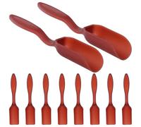 NIYANGLE 10 Pezzi Piccoli Attrezzi da Giardinaggio in Plastica Marrone per Creazione Paesaggi in Miniatura e Trapianto di Piante Grasse, per Decorazione Casa e Ufficio
