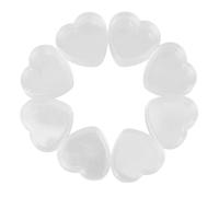 NIYANGLE 10 Pezzi Scatola Di Immagazzinaggio Bottiglia a Forma Di Cuore Mini Tortiere Con Coperchio Palline Di Cuore Riempibili Cupole Di Caramelle Plastica Transparent