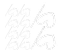 NIYANGLE 10 Set Supporto in Ferro Bianco per Decorazioni Matrimonio a Forma di Cuore Precisione Artigianale Floreale per Composizioni di Fiori Artificiali, per Eventi e Bouquet