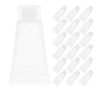 NIYANGLE 100 flaconi campione: tubetti vuoti da 5 ml/0,17 oz da viaggio - contenitori cosmetici ricaricabili per crema per gli occhi e lucidalabbra - tubetti in plastica morbida con tappi a vite