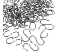 NIYANGLE 100 Pezzi Gancio a S in Ferro Argento, Compatto e Leggero | Installazione Semplice, Struttura Robusta, a Forma di S, per Asciugamani e Chiavi in Camera da Letto