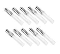 NIYANGLE 10pezzi Tubetti Lucidalabbra Vuoti Tubi Circolari Trasparenti Per Cosmetici Portatili Fashion Lip Gloss Bottiglie in Plastica Per Donna Argento