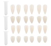 NIYANGLE 12 Paia Zanne Finte da Vampiro in Resina Bianca Ergonomiche per Cosplay e Feste di Halloween con Design Realistico e Utilizzo Versatile per Costumi e Accessori