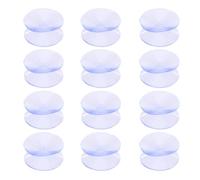 NIYANGLE 12 Pezzi Cuscinetti in Silicone Biadesivi Trasparenti 10x30mm Ventose Doppia Faccia per Vetri e Progetti di Decorazione Fai da Te