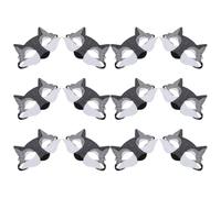 NIYANGLE 12 Pezzi Maschera da Lupo in Feltro Sottile e Facile da Indossare, Mezza Faccia Design Unico e Aspetto Realistico per Feste di Halloween e Cosplay