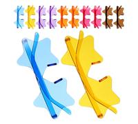 NIYANGLE 12 Pezzi Occhiali da Sole Senza Montatura Forma di Stella Occhiali Colorati Trasparenti Candy per Feste Festival Cosplay e Halloween Design Leggero e Resistente per Ragazze e