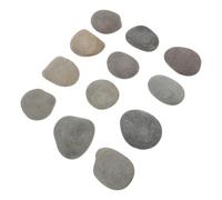NIYANGLE 12 Pezzi Pietre Naturali Piattine 5-8cm per Pittura, Rocce Lisce Facili da Esibire e Portatili, per Dipingere su Percorsi e attività Artistiche