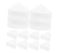 NIYANGLE 12 Pezzi piumino da cipria triangolare Trucco a triangolo sbuffo dischetti per il trucco per cipria pressata sbuffo triangolare trucco soffio emulsione bianca