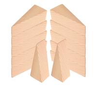 NIYANGLE 12 Pezzi Set 12 Pezzi Fermaporta a Cuneo in Legno Naturale Non Trattato, Blocchi Triangolari Antiscivolo 8X3X2 CM per Porte Interne su Piastrelle, Moquette e Cemento, Supporto