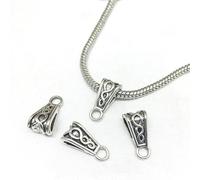 NIYANGLE 120 Pezzi Connettori Pendente in Lega Argento Antico, Testa Pendente e Anello Connect per Braccialetti e Collane Fai da Te, Perline Distanziatrici Creative per Progetti