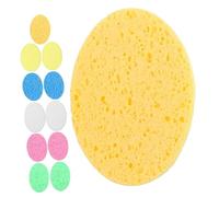NIYANGLE 12Pezzi Spugne Facciali Ovali Cellulosa per Spugnette Colorate per Rimozione e Detersione Irritazioni