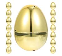NIYANGLE 15 Pezzi Contenitori Uovo di Pasqua Dorati Apribili in Plastica | Design Realistico, Riutilizzabili e Facili da Usare, per Cestini e Riempitivi, Uova da Riempire