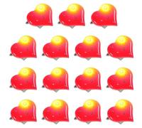NIYANGLE 15 Pezzi Spilla a Forma di Cuore LED Lampeggiante Spilla Rossa Luminosa per Festa Accessorio da Festa Luce Intermittente