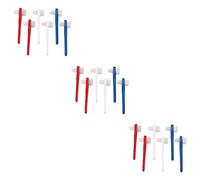 NIYANGLE 18 Pollici finto spazzolino a doppia testa spazzolino manuale spazzolini da viaggio dentiera spazzola per la pulizia della protesi delicato spazzolino a doppia testa sensibile uomo