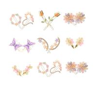NIYANGLE 18pezzi Fermagli Per Farfalla Con Strass Eleganti Accessori Per Donne e Ragazze Per Cerimonie e Matrimoni Include Cuori e Fiori Cristallo