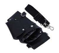 NIYANGLE 1pezzi Borsa Portaforbici Per Capelli Nera Custodia Per Forbici Da Barbiere Tasca Borsa Per Pettini e Fermagli Design Cintura Da Spalla Per Parrucchieri e Barbieri