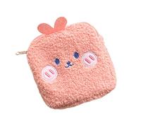 NIYANGLE 1pezzi Borsa Portaoggetti Creativa Per Sanitarie Trousse Cartoon Rosa Organizzatore Compatto Per Viaggi e Accessori Per Sanitary Pads e Piccoli Oggetti