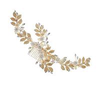 NIYANGLE 1pezzi Pettine per Capelli da Sposa Fiori Perle e Forcina Accessori per Capelli Eleganti Pettine Retrò per Vari Abiti e Occasioni