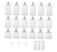 NIYANGLE 1set Sacchetti Squeeze Ricaricabili Per Viaggio Di Contenitori Per Cosmetici Con Funnel e Etichette Impermeabili e Leggeri Per Toiletries e Lozioni