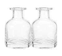 NIYANGLE 2 bottiglie di diffusore in vetro per diffusori a bastoncini - Barattoli per aromaterapia vuoti e ricaricabili da 150 ml/5 oz per oli essenziali profumati fai da te per spa domestica -