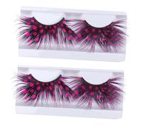 NIYANGLE 2 Paia Extension per Occhi Extra Lunghe Colorate Artigianali per Party e Speciali