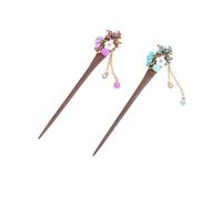 NIYANGLE 2 Pezzi Accessori per Vintage Legno con Eleganti Bacchette per Acconciature Sposa per Cerimonie e Speciali