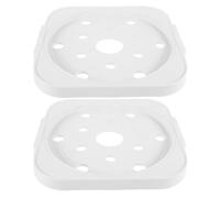 NIYANGLE 2 Pezzi Base Mobile per Bombola Gas con Ruote, Plastica PP Bianca | Bombola di Propano e Cilindro Gas, Design Salvaspazio, Ruote Parallele, Uso Domestico
