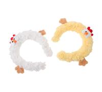 NIYANGLE 2 Pezzi Cerchietto per Chioma Motivo Pulcino in Peluche Soffice, Design Versatile che Si Adatta a Varie Circonferenze, per Feste a Tema Animale e Pasqua