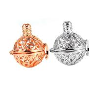 NIYANGLE 2 pezzi Collana Ciondolo Aromaterapia in Cavo Pendente Diffusore Oli Essenziali Leggero e Creativo Accessori Moda Fai da Te Design Geometrico Elegante per Donna