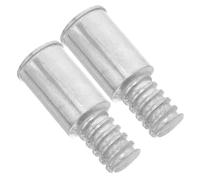 NIYANGLE 2 Pezzi Connettore Filettato per Scopa e Mop in Lega di Alluminio Argento, Compatibile con Aste Telescopiche Dritte, per Pulizia Domestica Versatile