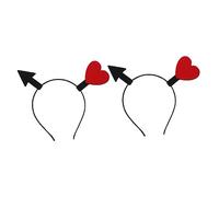 NIYANGLE 2 Pezzi fascia d'amore cerchio per a cuore Nozze monarca fascia per a forma di cuore domestica Diavolo fascia da sposa di tessuto non tessuto