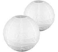 NIYANGLE 2 pezzi Lampadario Tondo in Carta Paralume Sospeso per Camera Soggiorno Decorazione Feste Compleanno Natale Design Leggero e Resistente