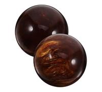 NIYANGLE 2 Pezzi palla di salute sfere di resina palline decorative palle per rotolare palloni portatili Picle palline palloni decorativi palla portatile Chocolate