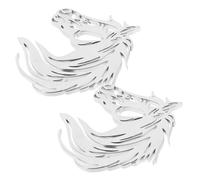 NIYANGLE 2 Pezzi Spilla a Forma di Testa di Cavallo in Acciaio Inossidabile Design Traforato Unico, Brillantezza Duratura, per Abbigliamento Quotidiano e Regali per Capodanno Cinese