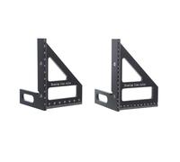 NIYANGLE 2 Pezzi Squadra Triangolare in Lega di Alluminio Supporto per Marcatura di Precisione e Design Portatile, per Falegnami e Artigiani in Ristrutturazione Casa e Lavorazione Mobili