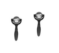 NIYANGLE 2 Pezzi Strumento Guasha Per Faccia a Grinza Facciale Rinfrescante Della Pelle Palla Massaggianti Sollevamento Di Massaggio Freddo Rulli Scultura Nero Solo