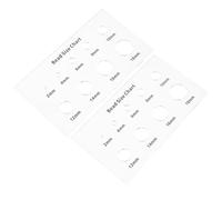 NIYANGLE 2 Pezzi Strumento per Misurare Le Perline in Acrilico Tabella di Precisione a 9 Dimensioni Distinte per Artisti e Gioiellieri, per attività Manuali e Creazione di Braccialetti